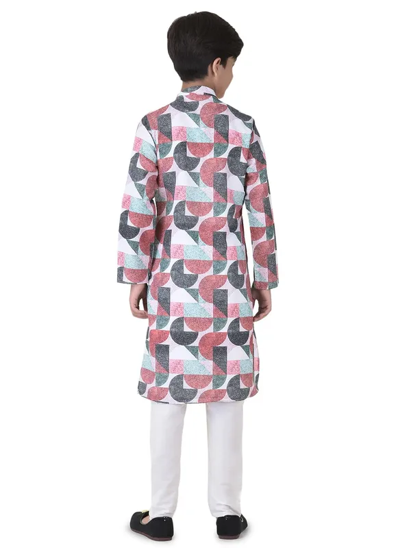 Red_Cotton_Full_Sleeve_Regular_Printed_Kurta_For_Kids