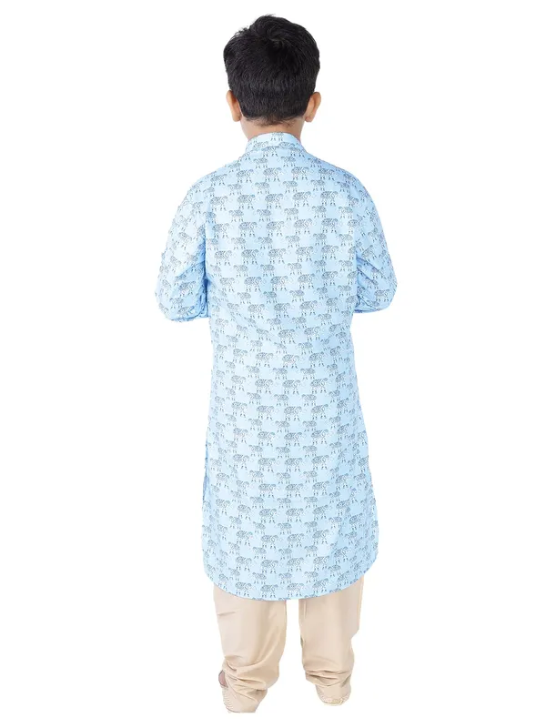 Blue_Cotton_Full_Sleeve_Regular_Fit_Printed_Kurta_For_Kids