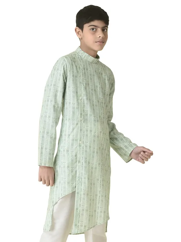 Green_Cotton_Full_Sleeve_Regular_Printed_Kurta_For_Kids