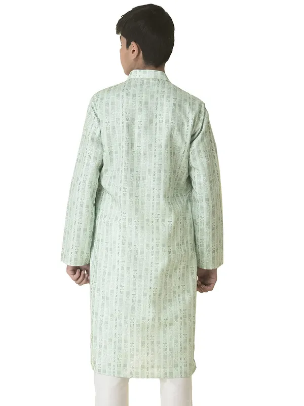 Green_Cotton_Full_Sleeve_Regular_Printed_Kurta_For_Kids