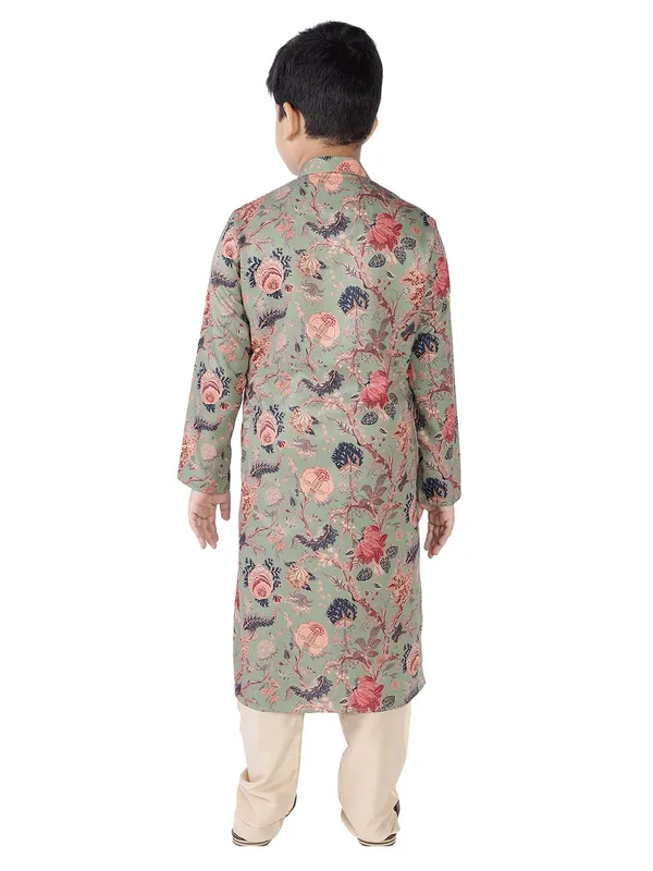 Green_Cotton_Full_Sleeve_Regular_Fit_Printed_Kurta_For_Kids
