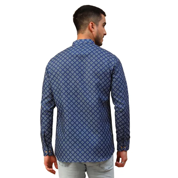 Blue_Cotton_Full_Sleeve_Regular_Fit_Printed_Short_Kurta_For_Men