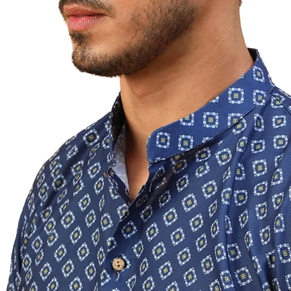 Blue_Cotton_Full_Sleeve_Regular_Fit_Printed_Short_Kurta_For_Men