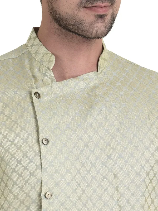 Grey_Cotton_Grey_Full_Sleeves_Regular_Printed_Kurta_Churidar_Set_For_Men