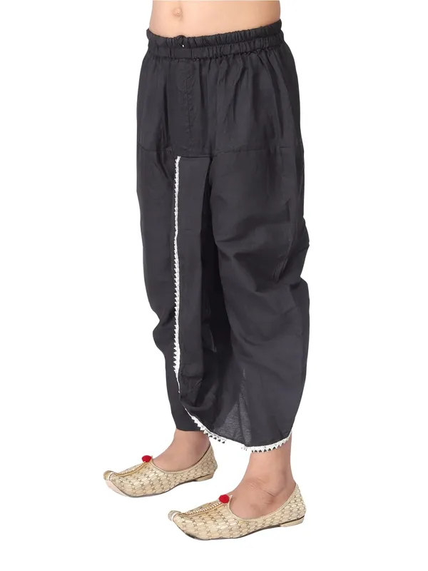 Black_Cotton_Regular_Plain_Dhoti_For_Kids