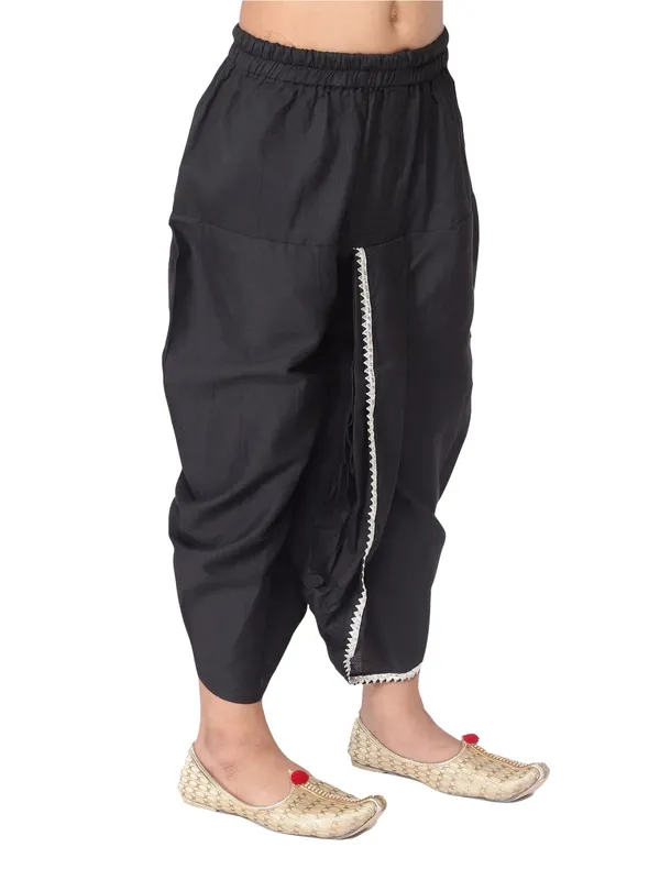 Black_Cotton_Regular_Plain_Dhoti_For_Kids