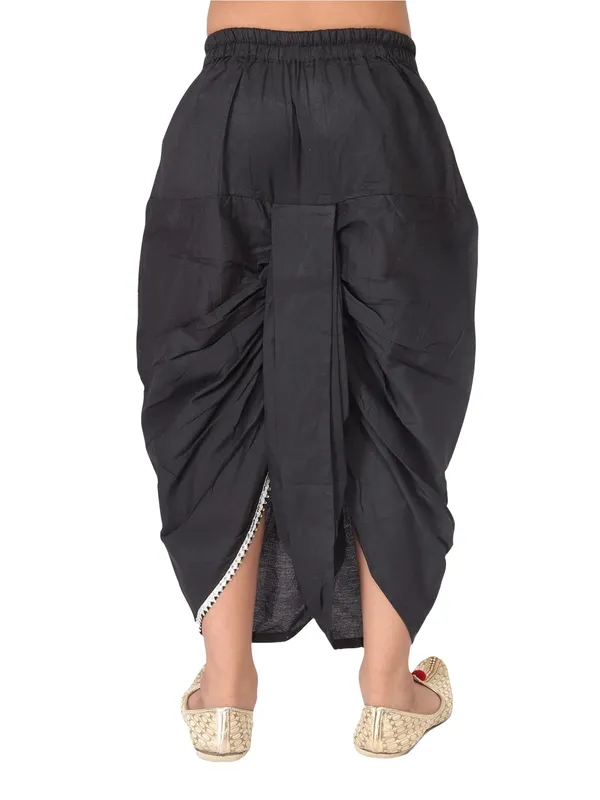 Black_Cotton_Regular_Plain_Dhoti_For_Kids