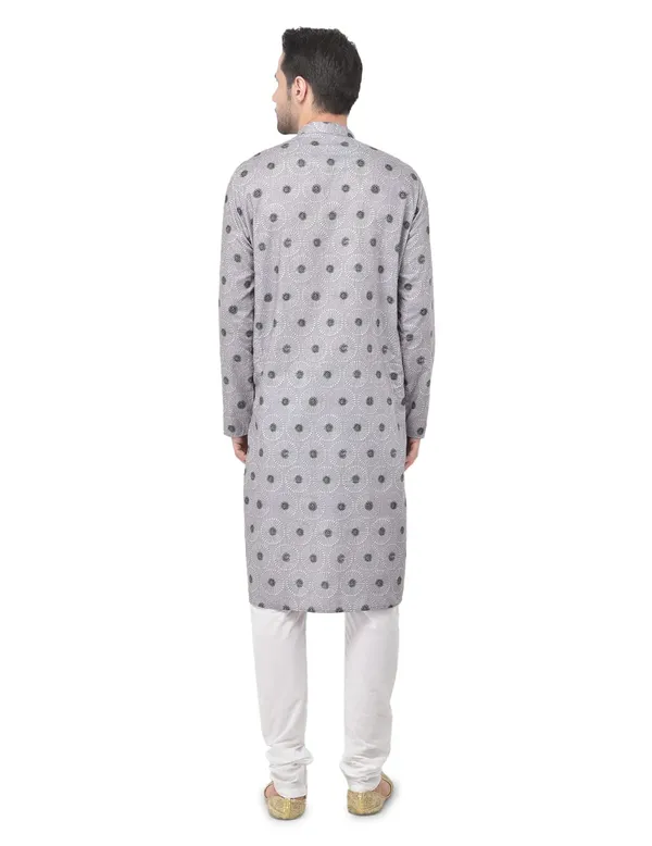 Grey_Cotton_Grey_Full_Sleeve_Regular_Printed_Kurta_For_Men