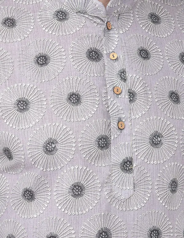 Grey_Cotton_Grey_Full_Sleeve_Regular_Printed_Kurta_For_Men