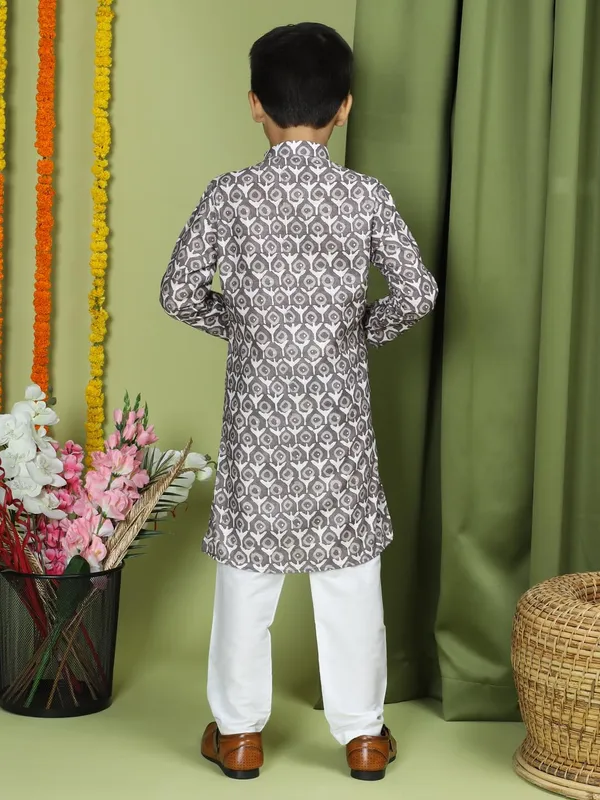 Brown_Cotton_Full_Sleeve_Regular_Fit_Printed_Brown_Kurta_For_Boy