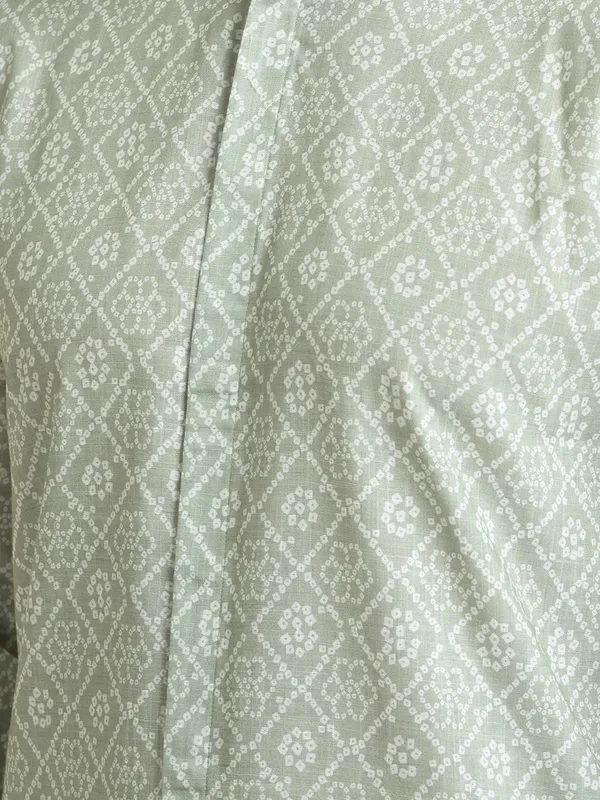 Green_Cotton_Green_Full_Sleeve_Regular_Fit_Printed_Kurta_Set_For_Men