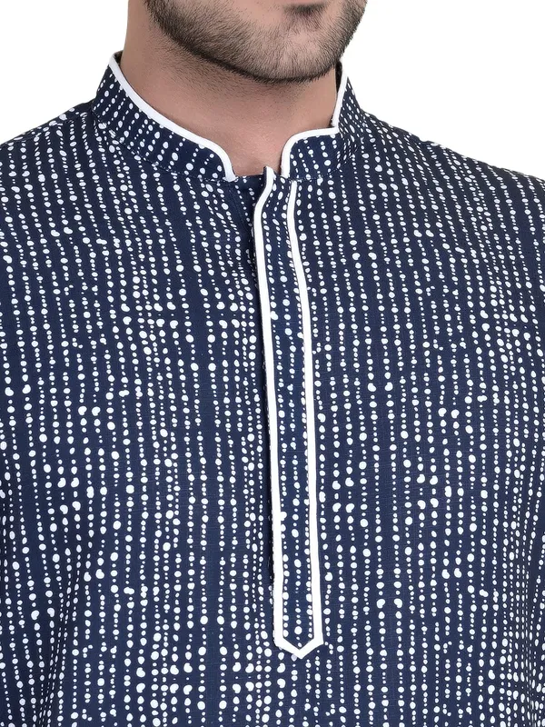 Yellow_Cotton_Yellow_Full_Sleeves_Regular_Printed_Kurta_Churidar_Set_For_Men