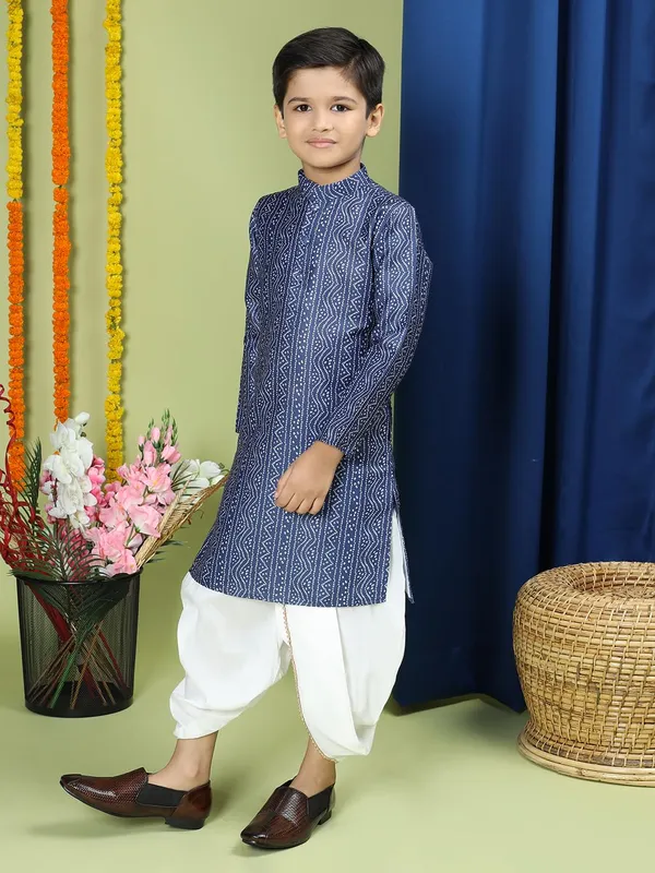 Blue_Cotton_Blue_Kurta_Ͽ�_Full_Sleeve_Regular_Fit_Printed_Kurta_|_Comfortable_&_Stylish_Casual_&_Festive_Occasions_For_Boy