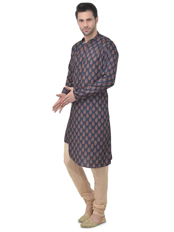 Brown_Ethnic_Pure_Cotton_Regular_Kurta_For_Men