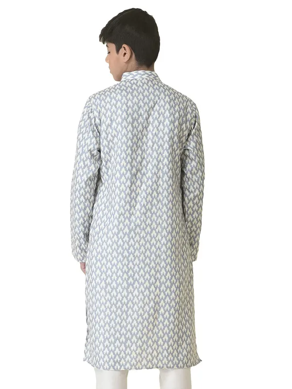 Grey_Cotton_Full_Sleeve_Regular_Printed_Kurta_For_Kids