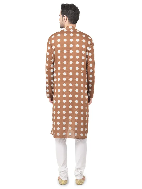 Green_Cotton_Full_Sleeve_Regular_Printed_Kurta_For_Men