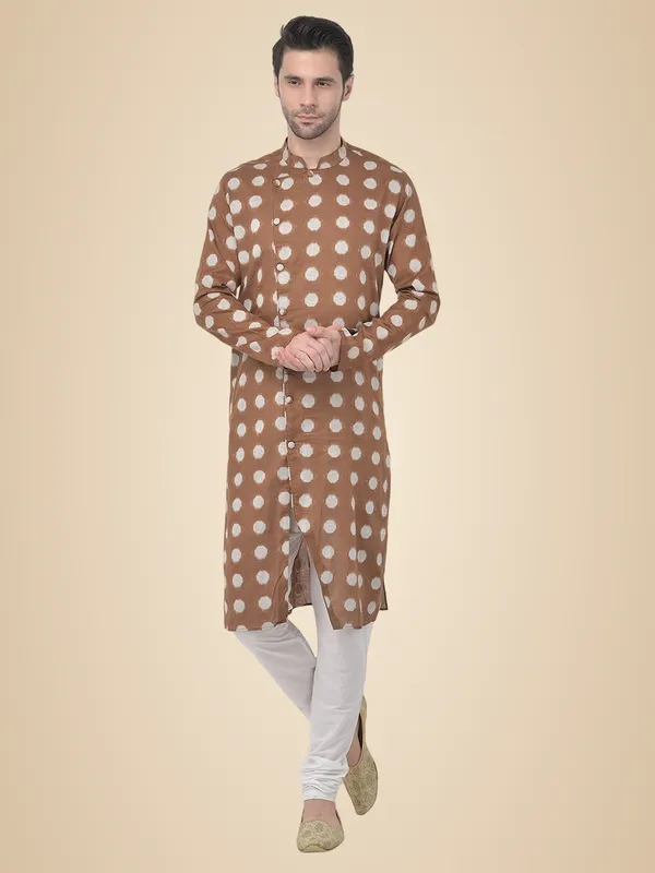 Green_Cotton_Full_Sleeve_Regular_Printed_Kurta_For_Men