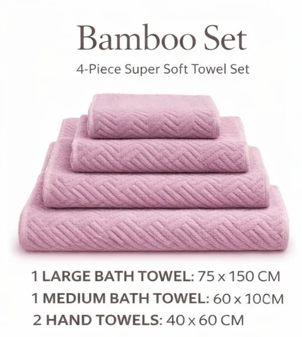 Lavender_Premium_Bamboo_Bath_Towel_Set_4_Piece_(1_Large_Bath_Towel,_1_Small_Bath_Towel,_2_Hand_Towel_Ultra_Soft_,_Super_Absorbent,_Fast_Drying_&_Antibacterial