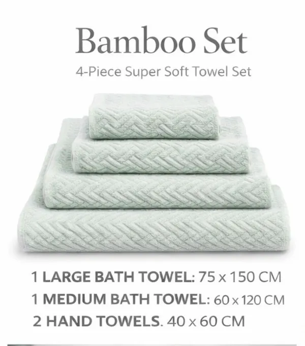 Green_Premium_Bamboo_Bath_Towel_Set_4_Piece_(1_Large_Bath_Towel,_1_Small_Bath_Towel,_2_Hand_Towel_Ultra_Soft_,_Super_Absorbent,_Fast_Drying_&_Antibacterial