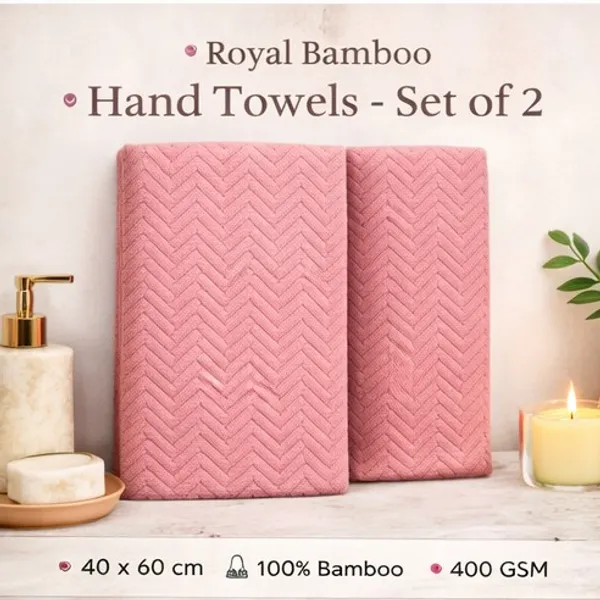 Peach_Bamboo_Hand_Towel_(_Pack_Of_2_)