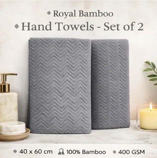 DARK_Grey_Bamboo_Hand_Towel_(_Pack_Of_2_)