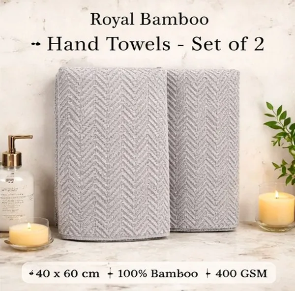 LIGHT_Grey_Bamboo_Hand_Towel_(_Pack_Of_2_)