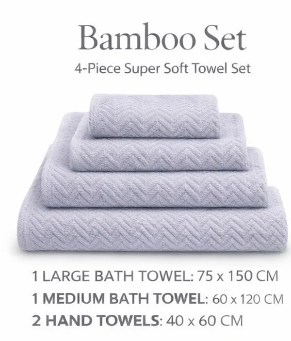 Light_Grey_Premium_Bamboo_Bath_Towel_Set_4_Piece_(1_Large_Bath_Towel,_1_Small_Bath_Towel,_2_Hand_Towel_Ultra_Soft_,_Super_Absorbent,_Fast_Drying_&_Antibacterial