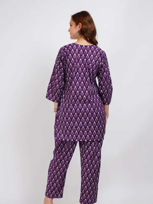 Purple_Printed_Cotton_Co-Ord_set
