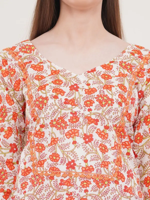 Orange_Floral_Print_Cotton_Tunic