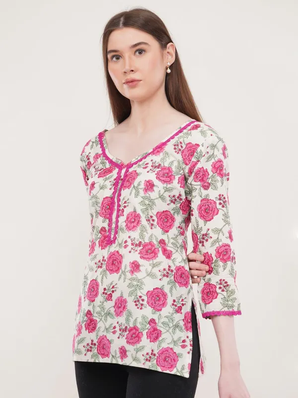 Pink_Floral_Print_A-Line_Top