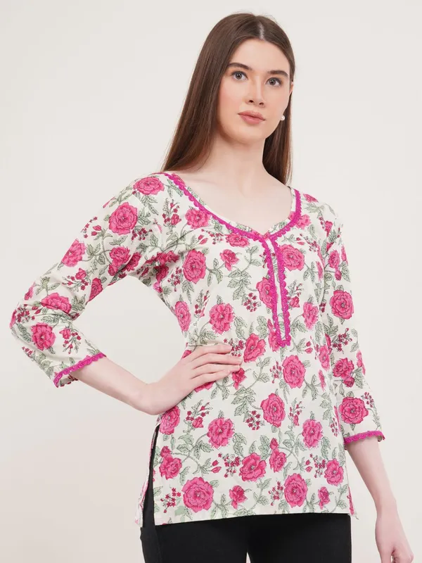 Pink_Floral_Print_A-Line_Top