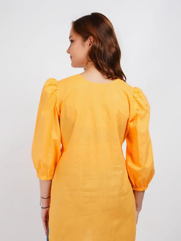 Yellow_Solid_Cotton_Tunic