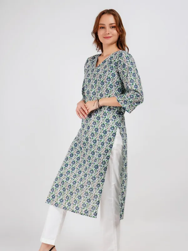 Blue_Printed_Staright_Kurta