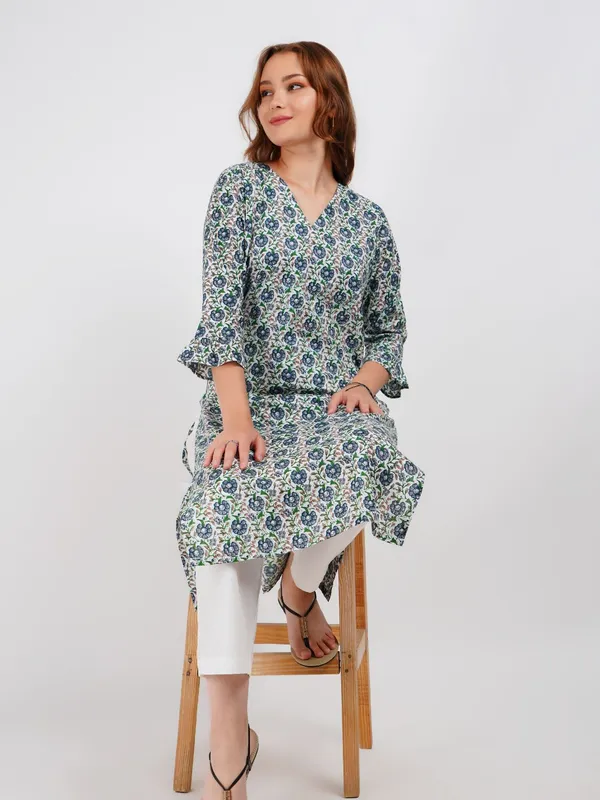 Blue_Printed_Staright_Kurta