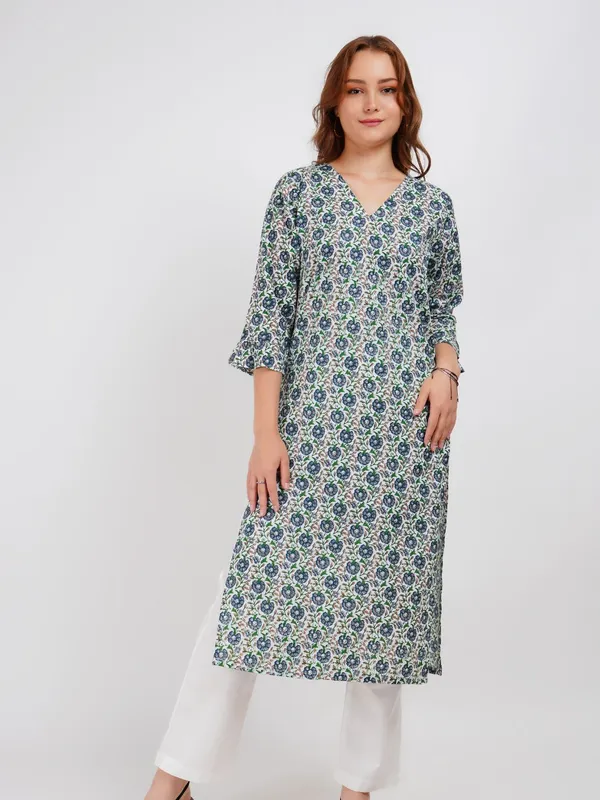 Blue_Printed_Staright_Kurta