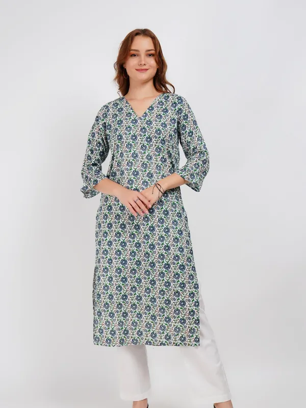 Blue_Printed_Staright_Kurta