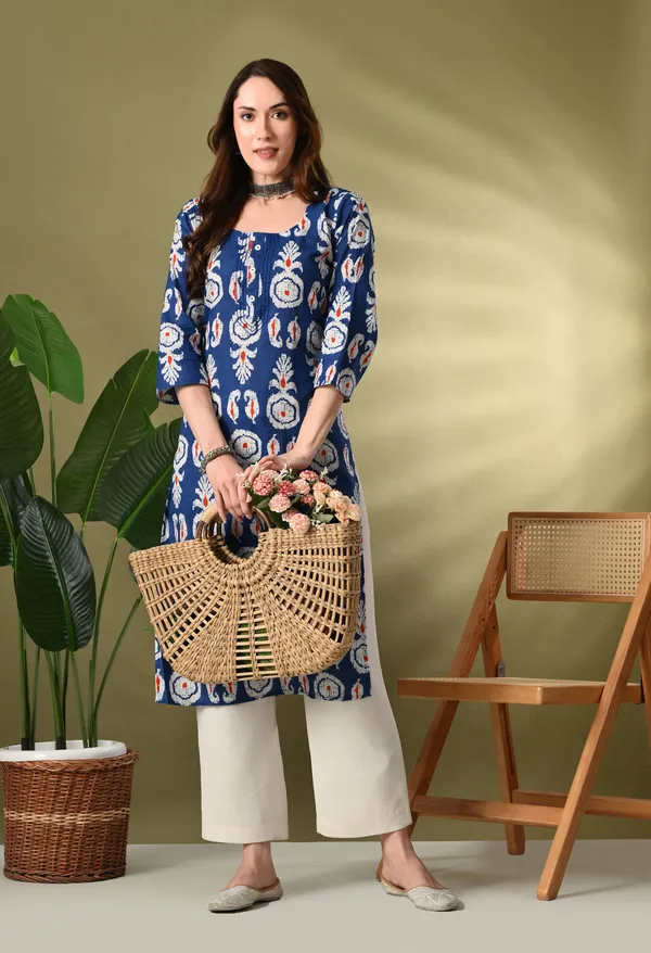 Blue_Printed_Cotton_Kurta