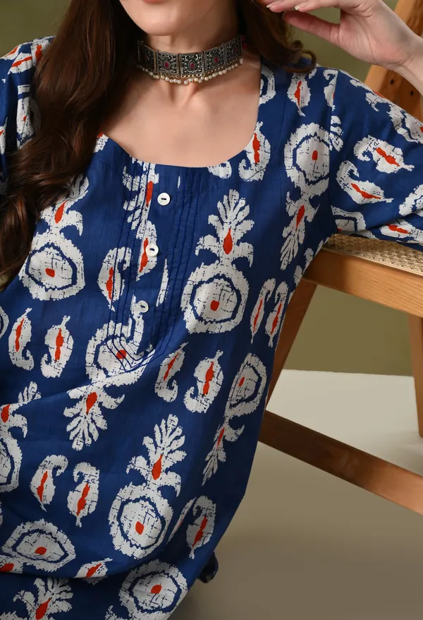 Blue_Printed_Cotton_Kurta