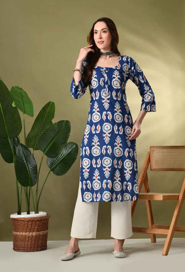 Blue_Printed_Cotton_Kurta
