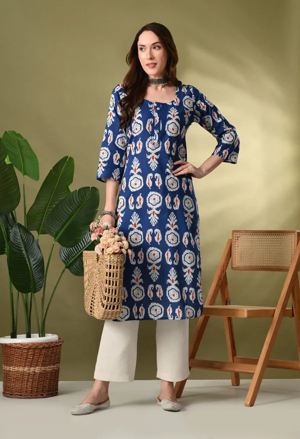 Blue_Printed_Cotton_Kurta