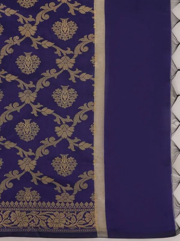 Blue_Woven_Design_Gold_Toned_Banarasi_Silk_Dupatta