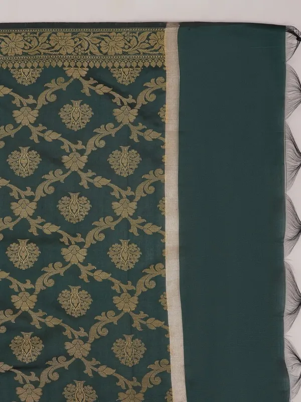Green_Woven_Design_Banarasi_Silk_Dupatta