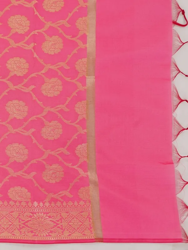 Pink_Woven_Design_Banarasi_Silk_Dupatta