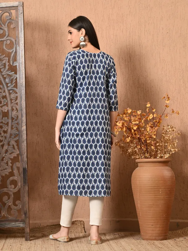Blue_Kairi_Print_Cotton_Kurta