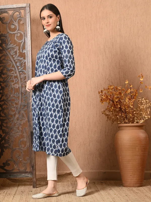 Blue_Kairi_Print_Cotton_Kurta