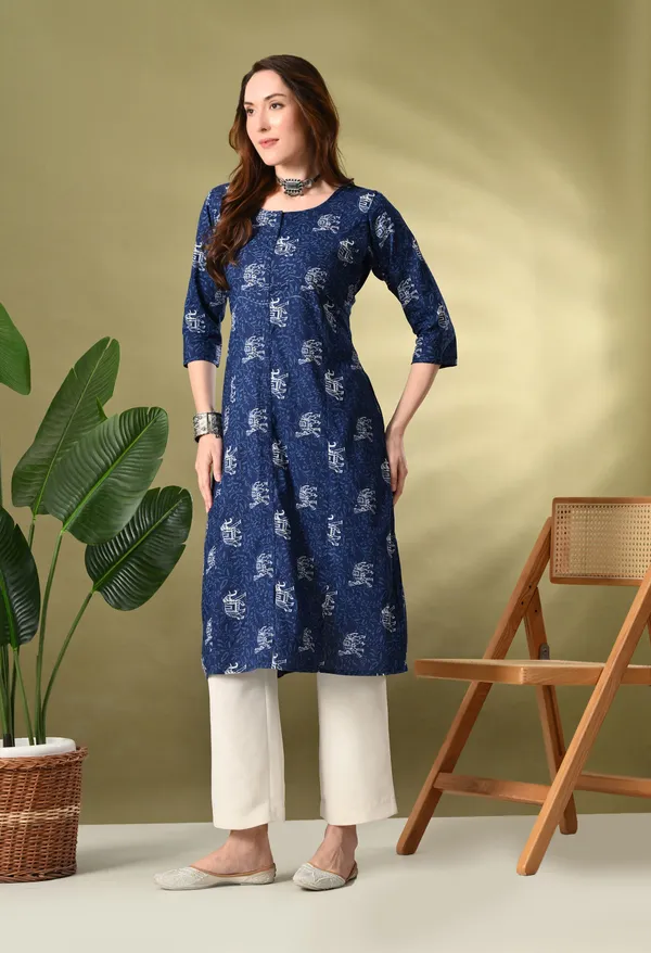 Blue_Jaipuri_Print_Cotton_Kurta