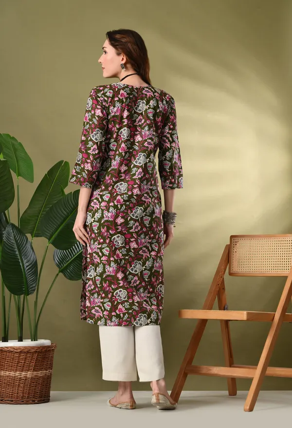 Green_Floarl_Print_Sequence_Work_Kurta