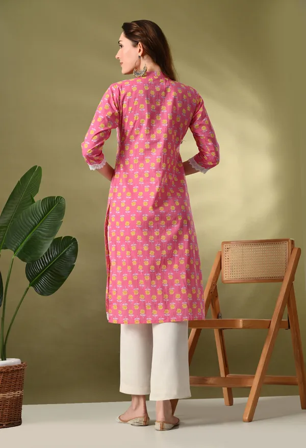 Pink_Floral_Print_Cotton_Straight_Kurta