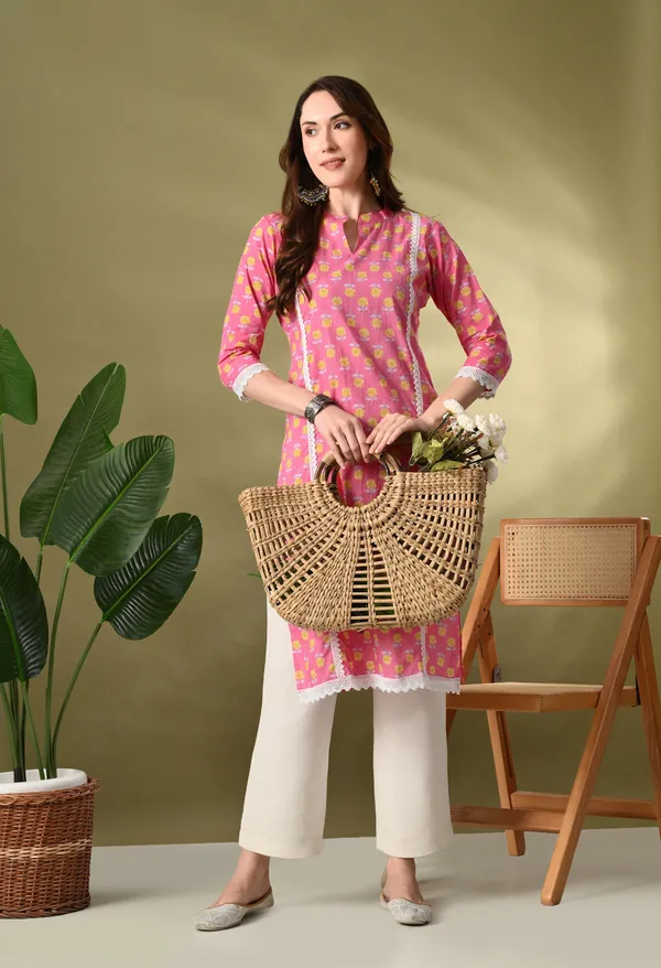 Pink_Floral_Print_Cotton_Straight_Kurta