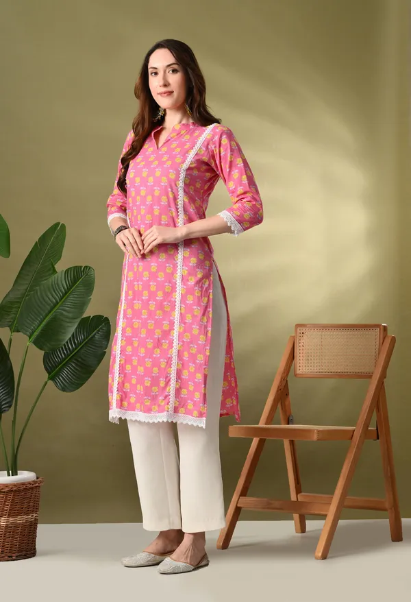 Pink_Floral_Print_Cotton_Straight_Kurta